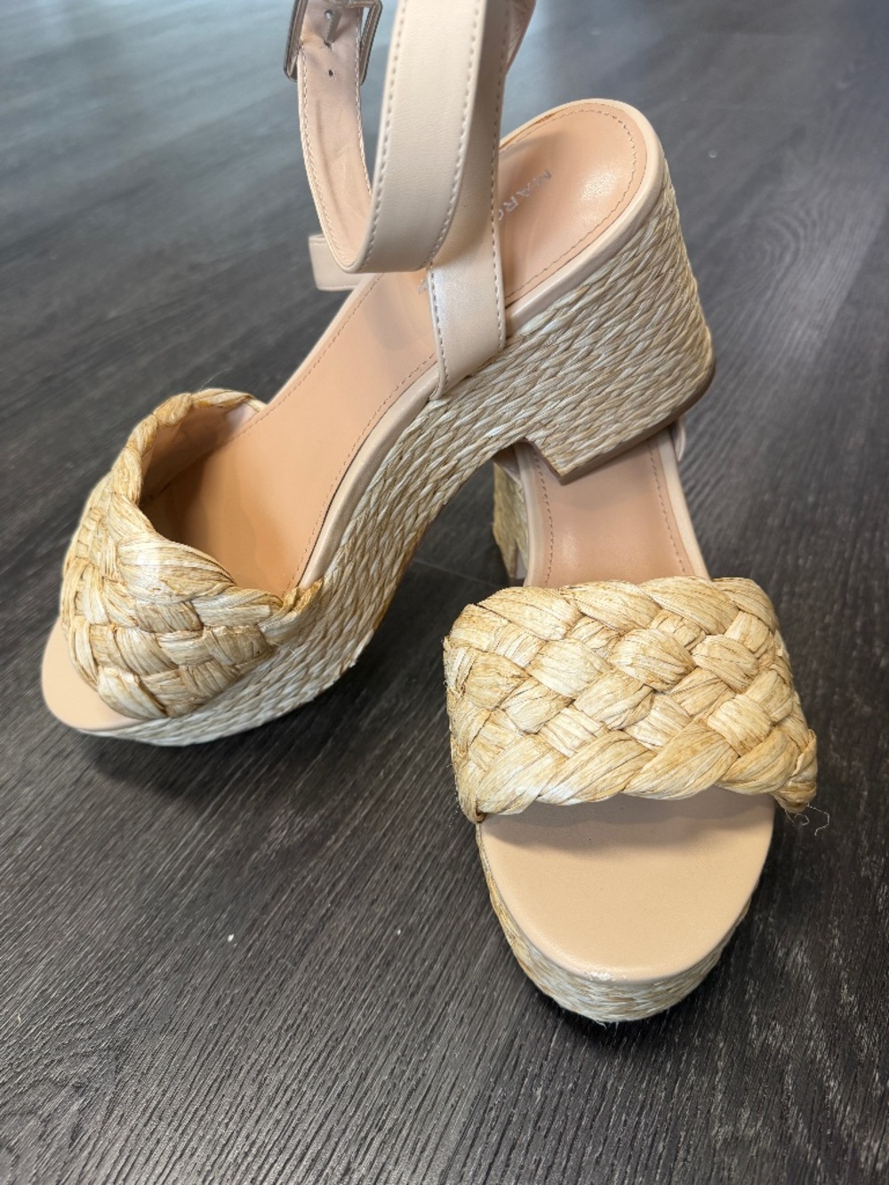 Marc Fisher Steel Espadrille Platform Sandals 11